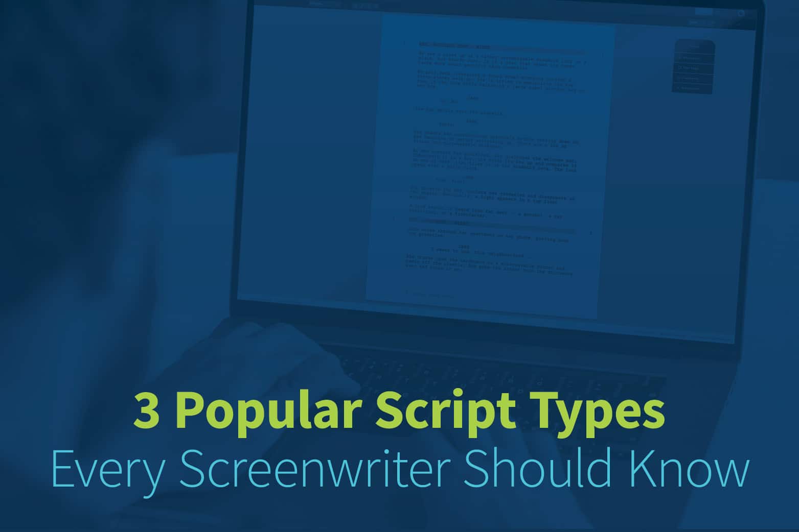 3 Types Of Scripts Used In Television Production